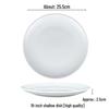 Nordic Style Minimalist White Ceramic Round Dining Plate