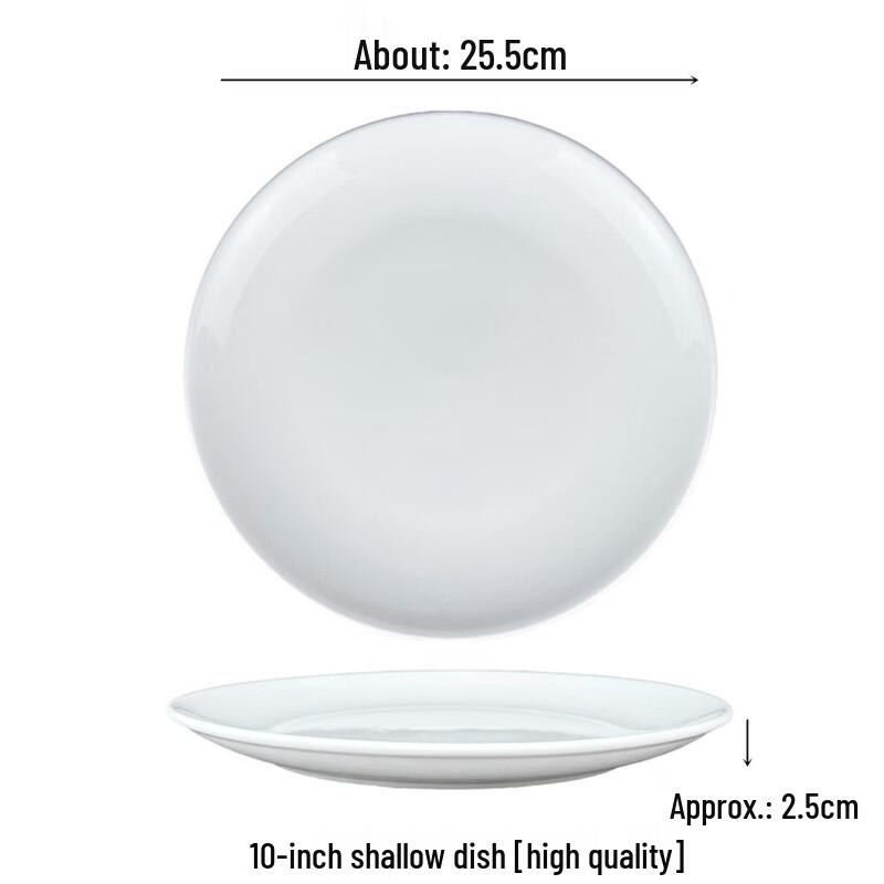 Nordic Style Minimalist White Ceramic Round Dining Plate