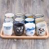 Japanese Tea Water Mug Handy Cup Hand-painted Ceramic Cherry Blossom Cups Creative Rough Ceramic Tea Cups  Coffee Cup