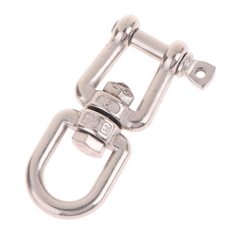 1Pc Swing Sand Bag Yoga Hammock 304 Stainless Steel Double Ended Swivel Hook Ring Connector For Hanging Chair