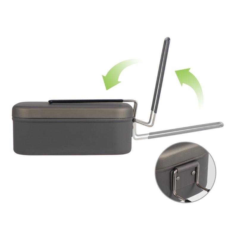 Aluminum Lunch Box Ourdoor Camping Cookware Food Container Storage Dinnerware