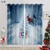 Decoração de Natal Cortinas Árvore de Natal Presente de Papai Noel Alce Lareira Flocos de Neve Festival de Ano Novo Cortinas de Impressão 3D