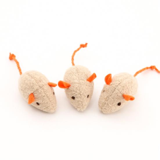 Yousheng Plush Catnip Mice Toy Small Interactive Stuffed Mouse Realistic Faux Fur Cat Mice Toy for Indoor Cats Kitten Play