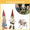 Intricately Detailed Skeleton Gnome Figurine For Eye-catching Garden Sculpture