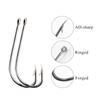 FTK Silver 50 Pieces 1 Piece Set Toy Hook Japanese Fish Hook Isny Barb Hook Bait Holder Fly Fishing Tackle AD Pointed Ring Carp Hook GAC