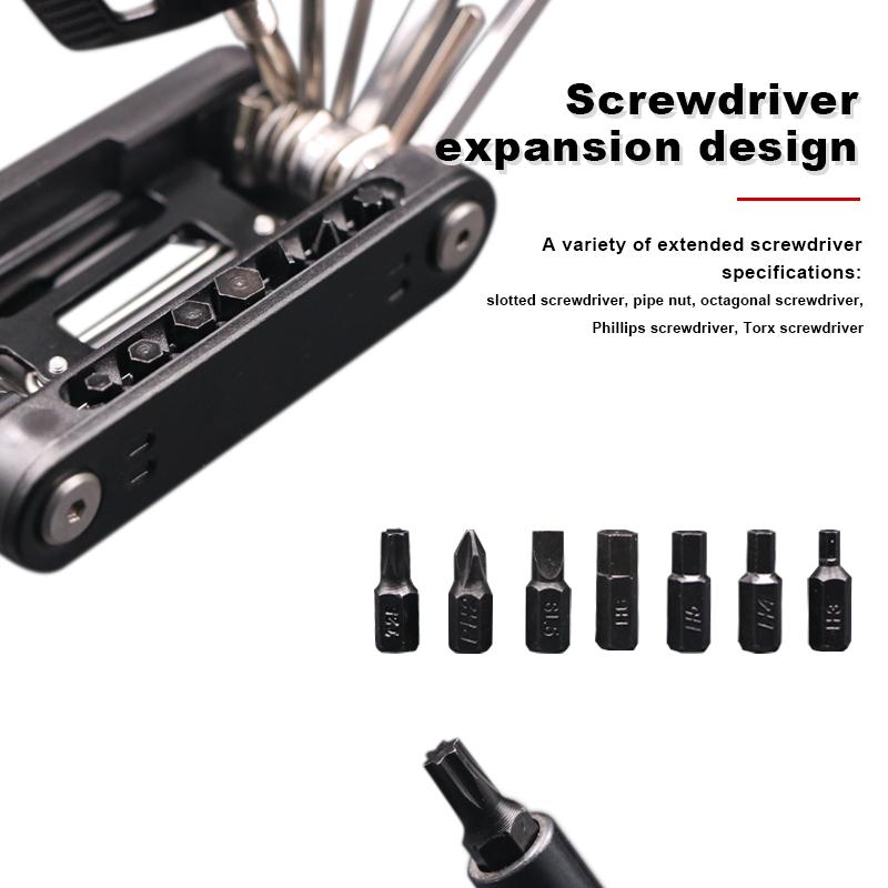 Bicycle Multifunction Tool Set Hex Screwdriver Chain Cutter Kit Folding Tire Repair Multitool MTB Road Bike Repair Accessories