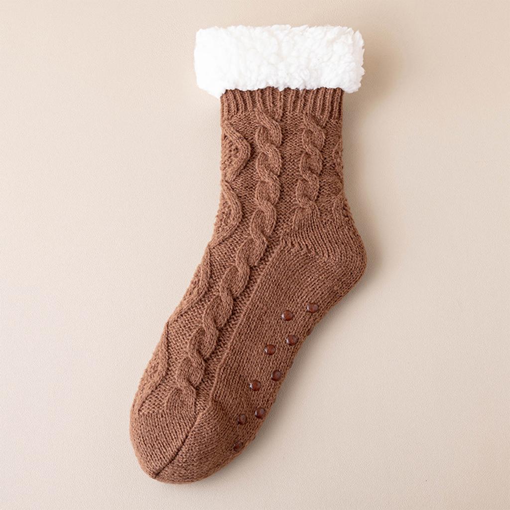 Women's -Lined Thick Warm Indoor Bed Socks for Home Sleep and Lounging