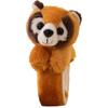 Tiger & Raccoon Plush Snap Band Bracelet - Cute Kids' Zoo Animal Wrist Accessory with Small Pendant