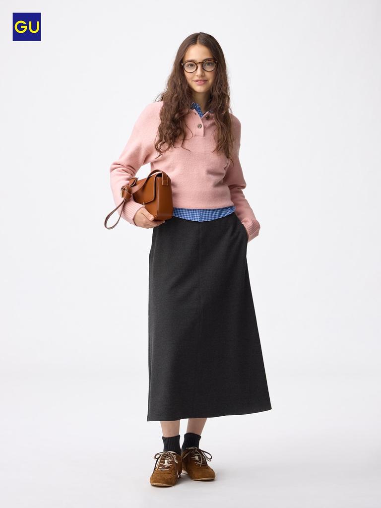 Uniqlo Gu Brushed Flare Skirt