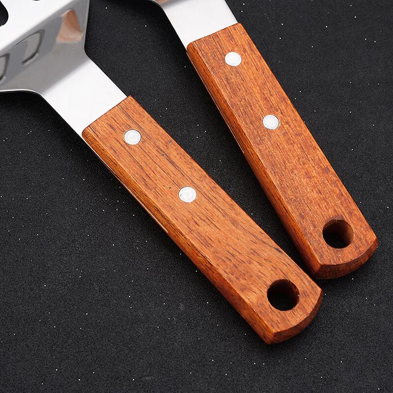 Churong Wooden Handle Stainless Steel Spatula Set
