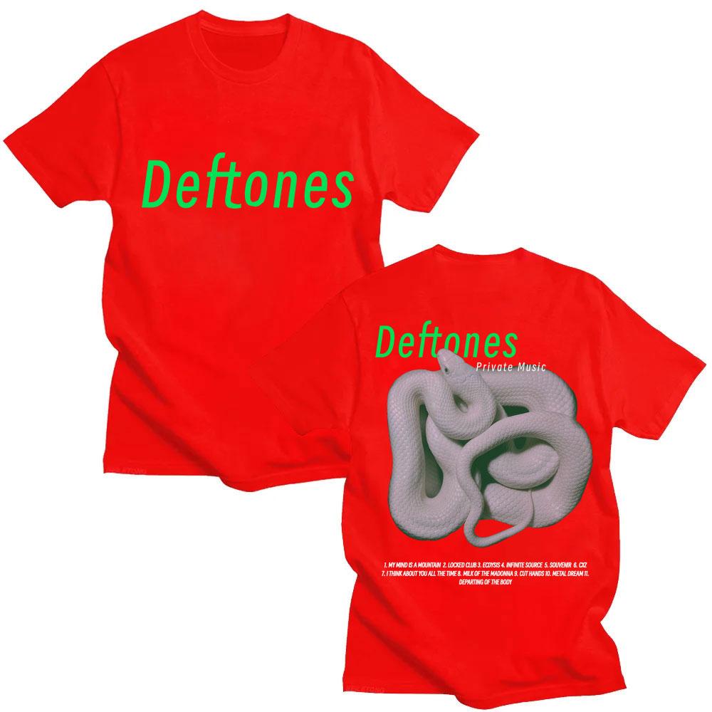 Hip Hop Rockband Deftones Privat Musikalbum T-shirt Orm 2025 Vintage Högkvalitativa T-shirts Män Kvinnor Bomull Oversized T-shirts