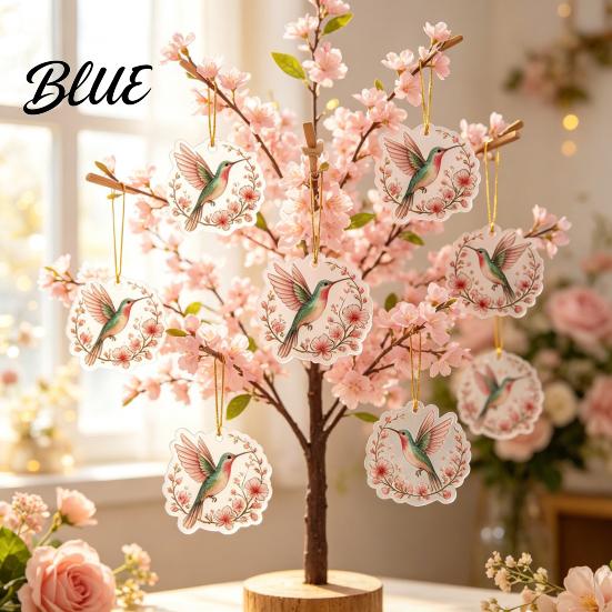 Hummingbird Advent Calendar Ornaments 2D 24 Days Christmas Calendar Cherry Blossom Countdown with Acrylic Hanging