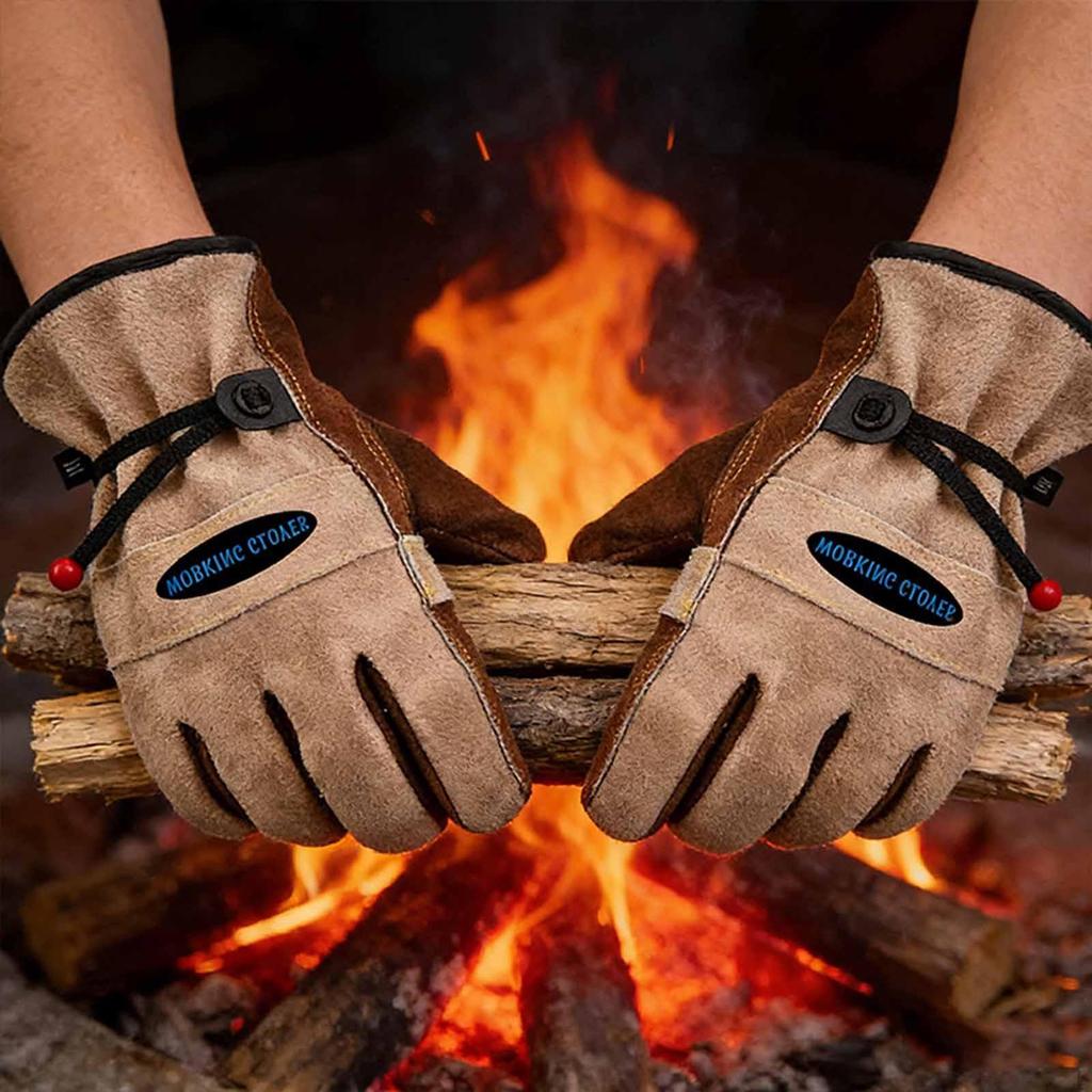 Work Gloves Adjustable Wrist Mitts Hand Protection Garden for Yard Transporting Construction