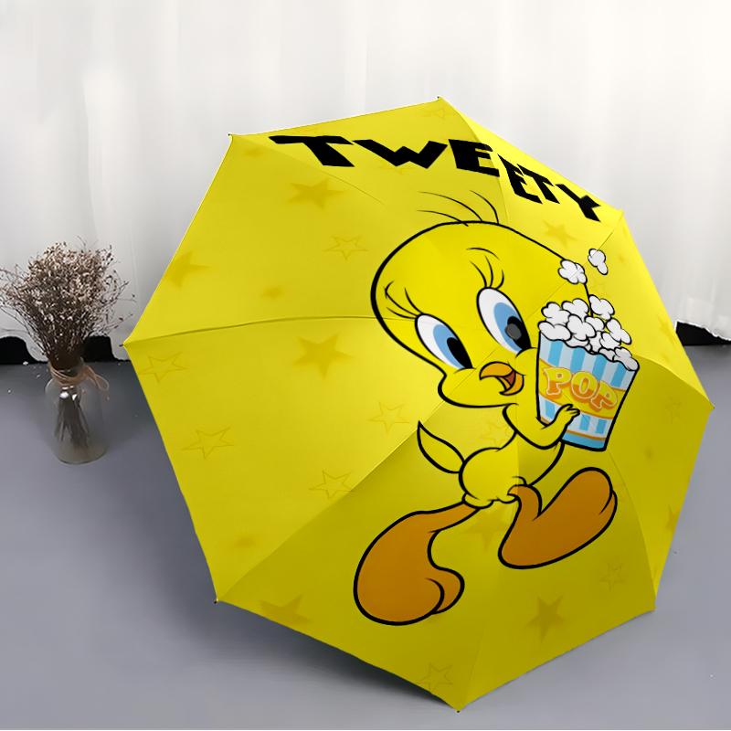 1pc Tweety2 Umbrella, Sun Protection, And UV Shielding. It Has Eight Sturdy Ribs for Outdoor Use And Perfect Gift