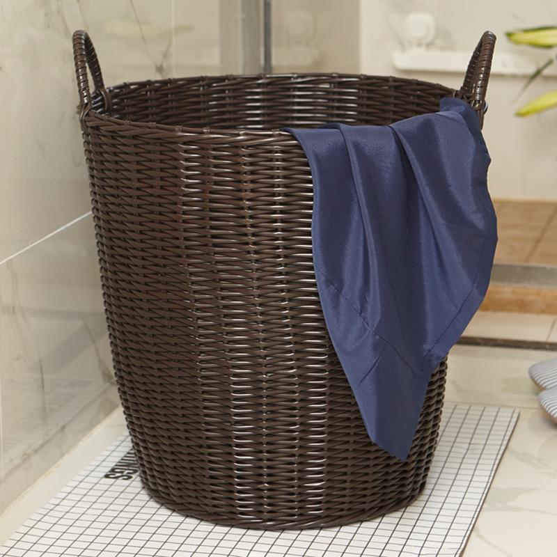 Lux Woven Rattan Laundry Basket - Elegant Clothes Storage Solution