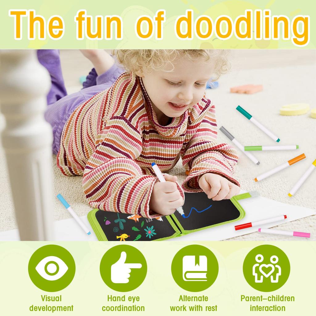 Erasable Painting Writing Board Montessori Magical Book Water Drawing Toys With Pen Reusable Drawing Early Education Book Toys