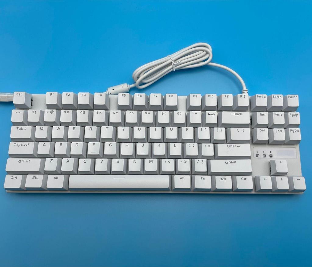 H87 True Mechanical Wired Keyboard Blue Switch for Gaming and Office Use
