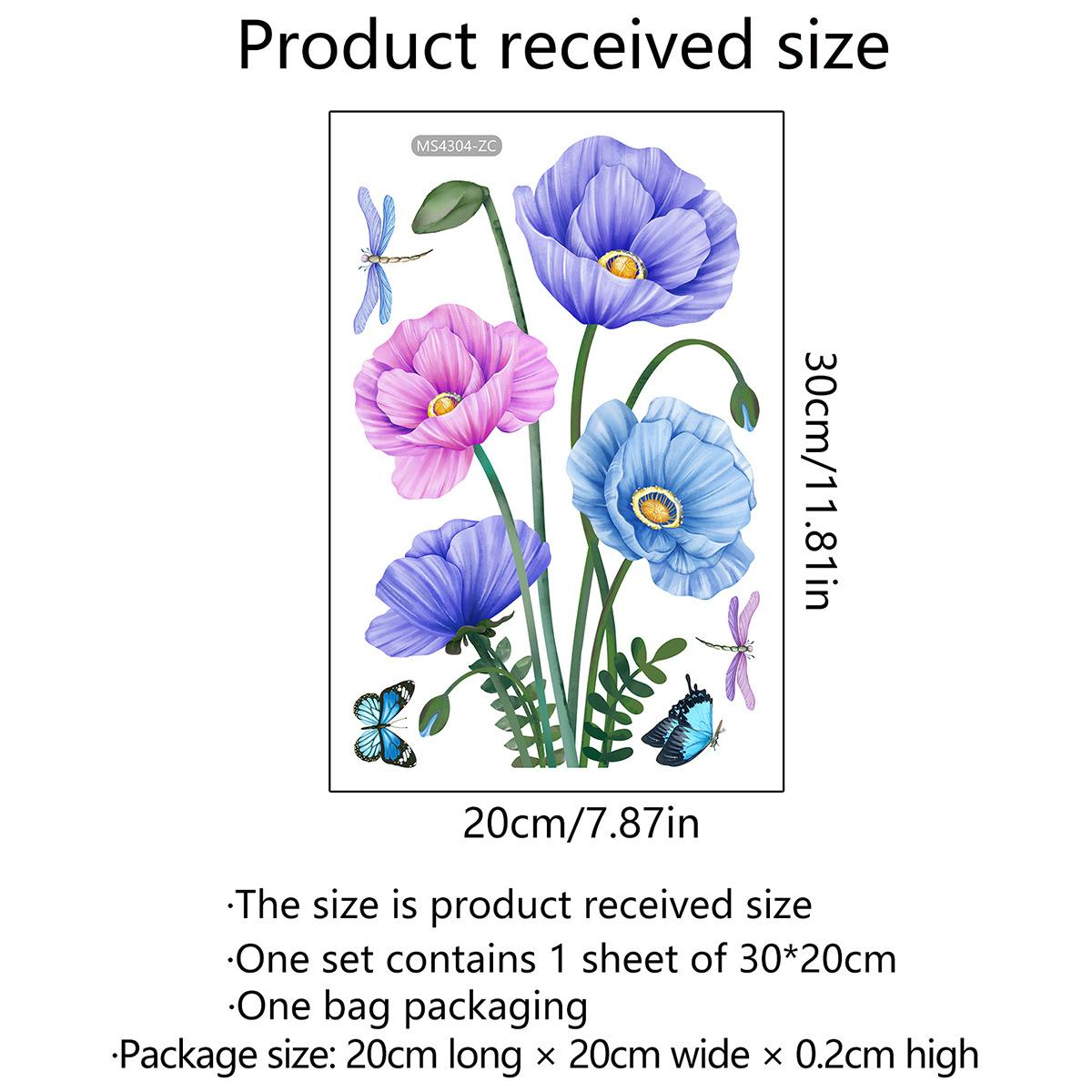 

Растения, Цветы, Наклейки на холодильник, Наклейки на унитаз, Наклейки на стену, Украшение для ванной комнаты Самоклеящиеся наклейки на стену