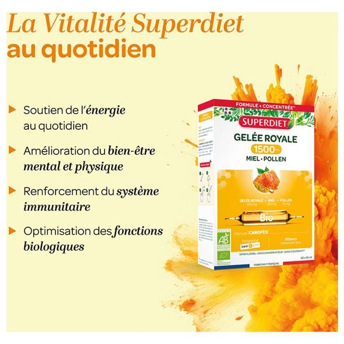 Superdiet Gelée Royale Bio 20 ampoules