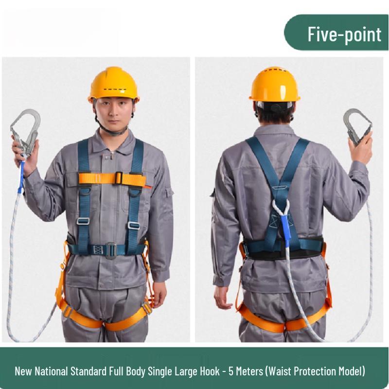 OLOMM Full Body 5-Point Fall Protection Safety Harness