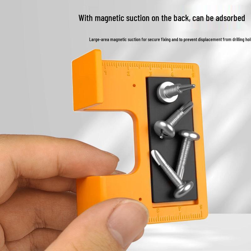 Magnetic Door Hinge Positioning Template: Quick Install & Drill Guide Tool
