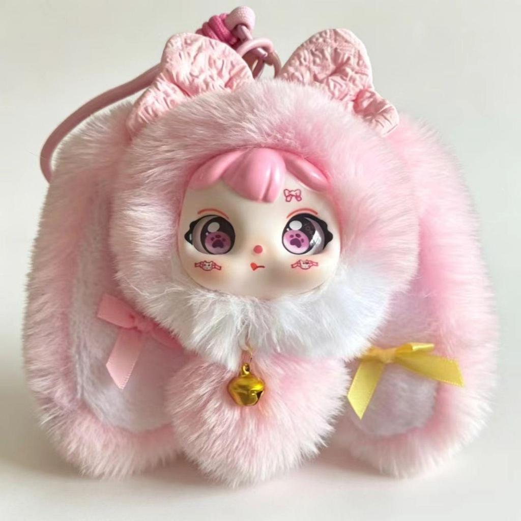 Lucky Rabbit Silicone Plush Pendant: Cute Doll Ornament for Gift