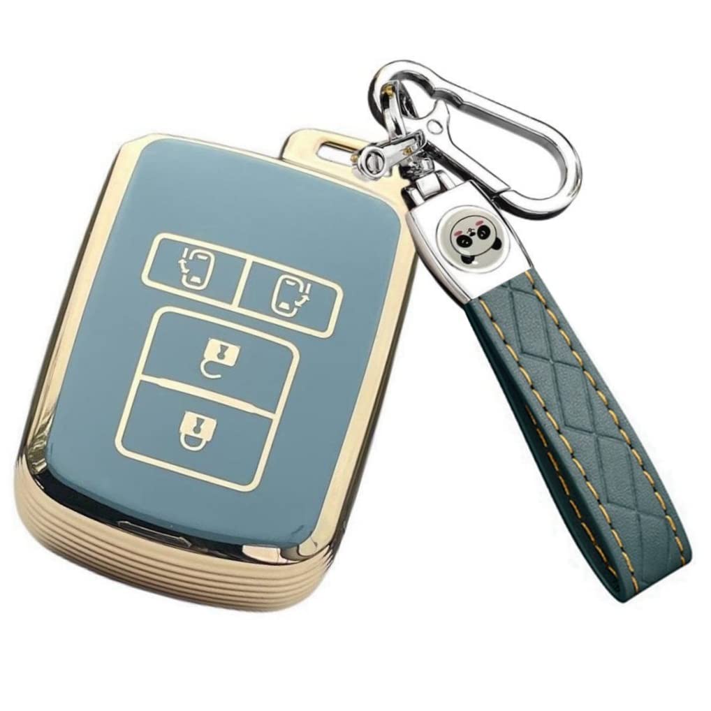 ZANEKO Key Case Compatible with Toyota Noah 80 Voxy 80 Series Key Vellfire 30 Sienta Smart Key Case Series, Cover, Esquire, Alphard, Series, (Blue)