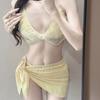 Bikini Swimsuit Women's High-end Sexy Pure Desire Split Slimming Skirt Three-piece Seaside Vacation Set