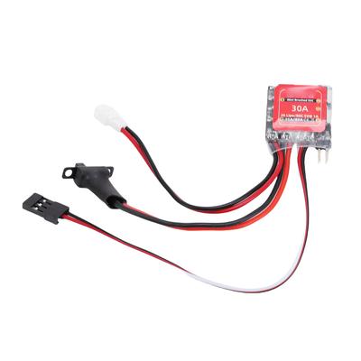 ESC Miniatura Spazzolato da 30A Regolatore Elettronico di Velocità RC con Freno Spina PH2.0 per Auto Barca RC Fai-da-te 1 16 1 18 1 24