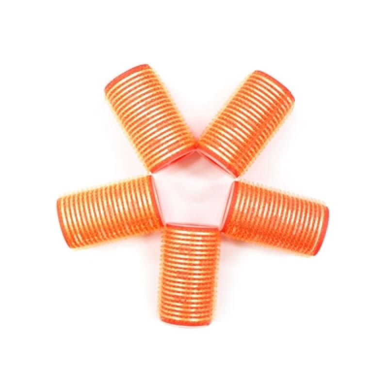 Excellent heat-conducting hair roller for hair curling, orange color (large) (5 pieces)