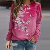 Women's T-Shirts Beautiful Flower and Bird 3D Printed Women's Long Sleeve T-shirt