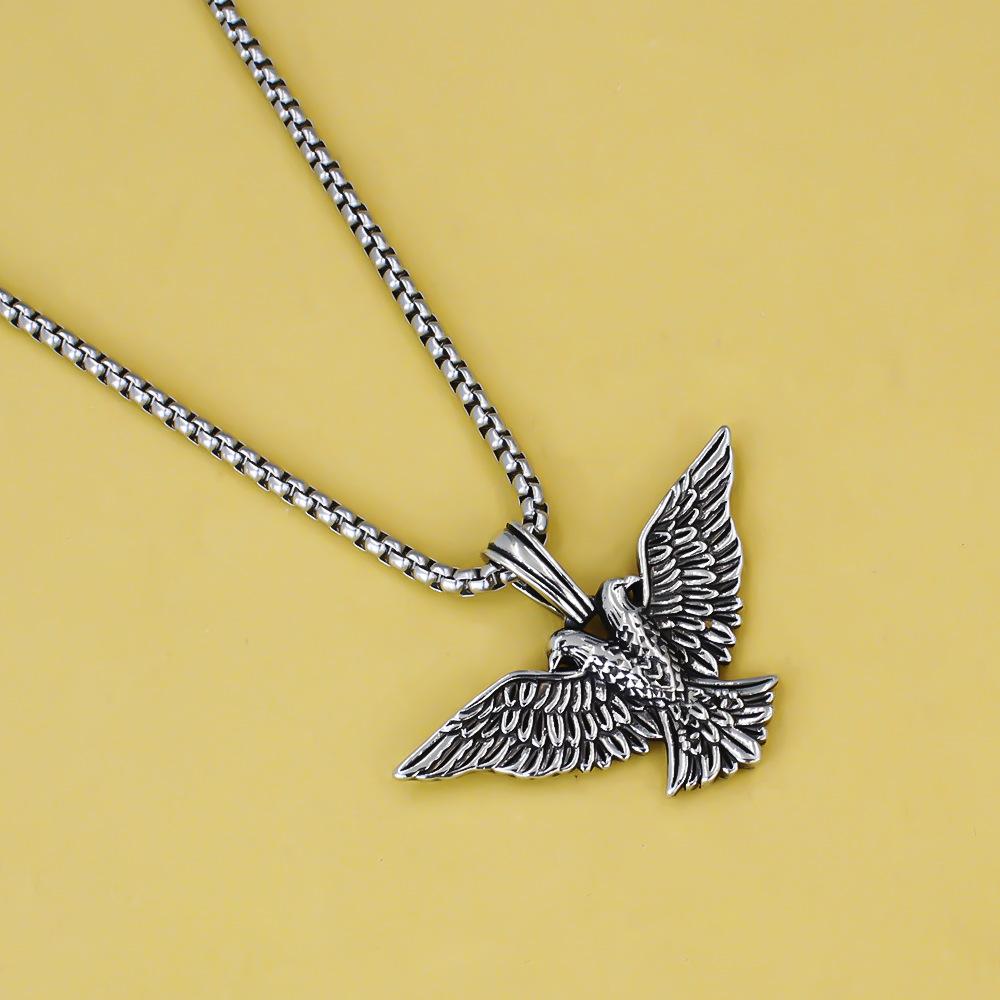 Necklace Retro Gothic Mystic Angel Wings Men's and Women's Wings Pendant