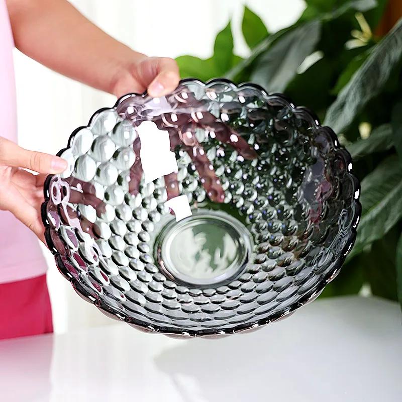 Högklassig ljus lyx europeisk stil hushållskristallglas fruktskål stor fruktskål kontor inflyttningsfest