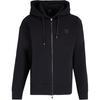 Armani Exchange Solid Color Hooded Zip Long Sleeve Sweatshirt Men tops Black 6DZMHD-ZJNPZ-1200