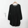 Women's V-Neck Plus Size Loose-Fit Modal T-Shirt - Nine-Sleeve Casual Summer Top