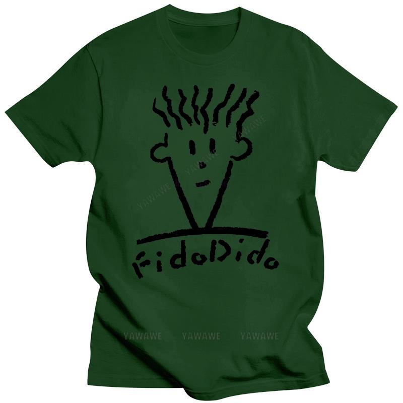 GUOYAN TOP Humor t-shirt vintage stijl man katoen korte mouw Zomerstijl T-shirt Fido Dido Pop Drink T-shirt Merk Kleding Heren top S