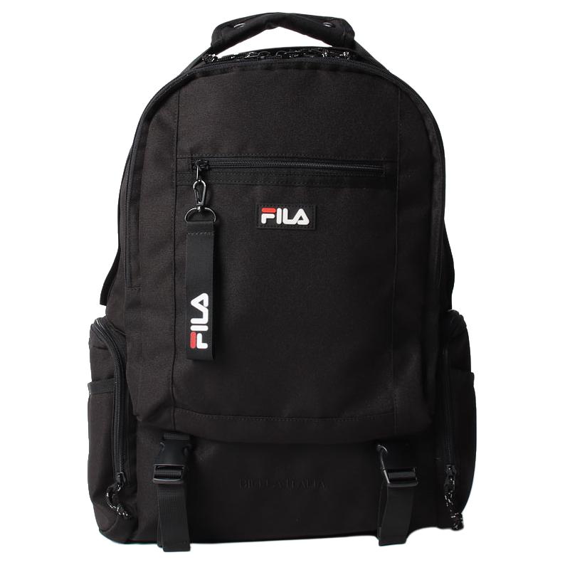 FILA No Shake Casual Versatile Large Capacity Travel Backpack Unisex backpack Black 505445628012 Black