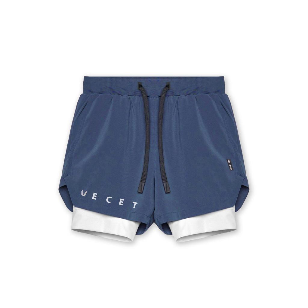 Pantalones Cortos de Verano 2 en 1 de Secado Rápido para Hombre Gimnasio Fitness Running Bodybuilding Jogging Pantalones Cortos Casuales Entrenamiento Baloncesto Masculino