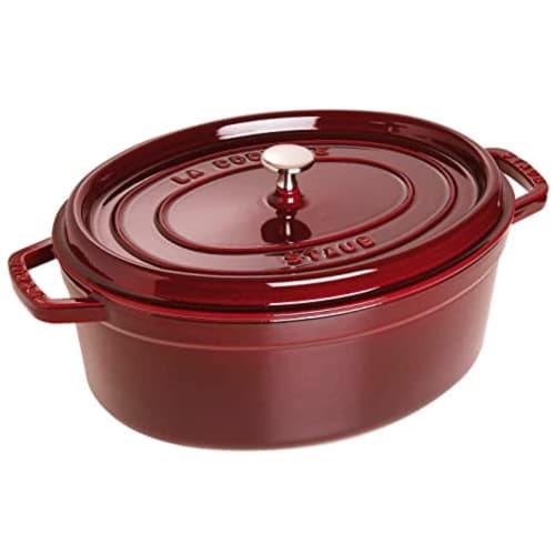 Staub Pico Cocotte Oval, Grenadine Red, 31cm, Double-Handled Cast Iron Enamel Pot, Induction Compatible [Official Japanese Product] La Cocotte Round 4
