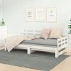 Extendable Daybed White Solid Pine Wood 2x(80x200) cm