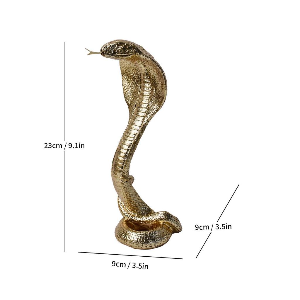 Golden Cobra Light Luxury Ornament for Living Room or Office Decor