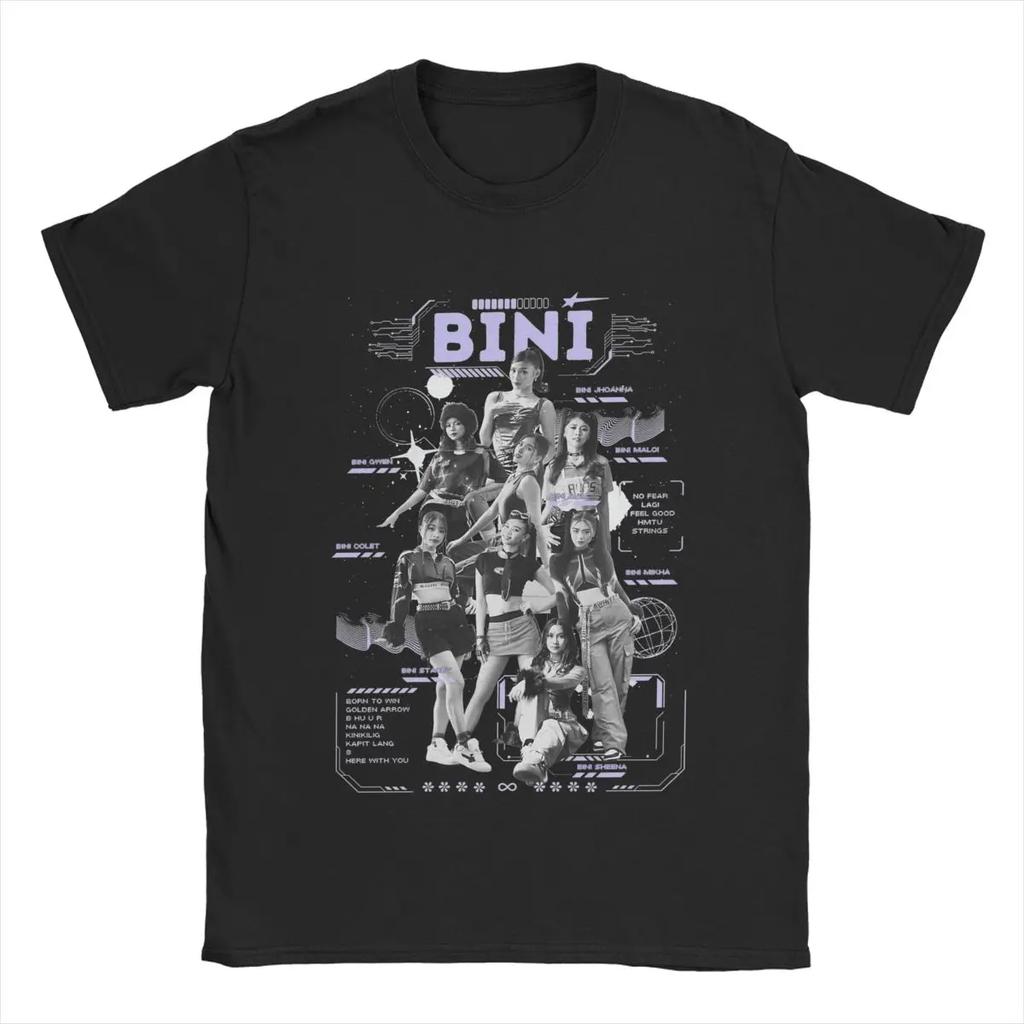 T-Shirts BINI Casual 100% Cotton Tee Shirt Short Sleeve T Shirts O Neck Clothes Birthday Present