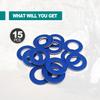15 Pcs Aluminum Oil Drain Plug Gasket - 12mm OEM Oil Drain Plug Washer Gaskets - Compatible/Replacement for Toyota Lexus Scion Crush Washer Seals