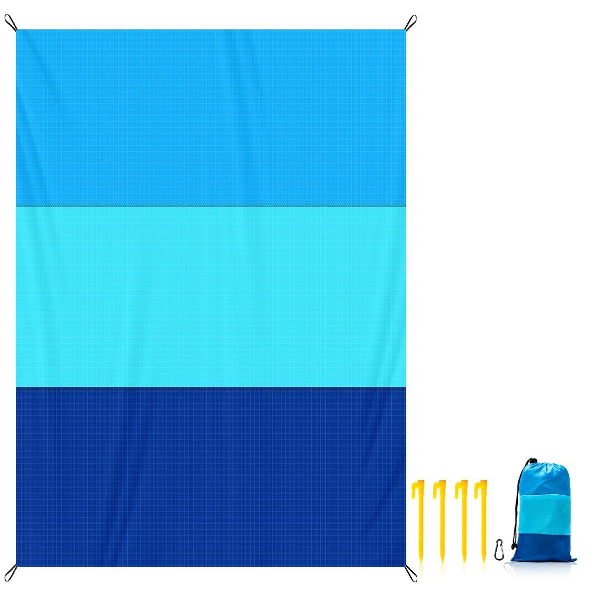 Outdoor Beach Blanket 4-7 Person Extra Large Lightweight Sandproof Beach Mat Large Picnic Mat Suitable for Beach Travel Camping Hiking 140cm*200cm