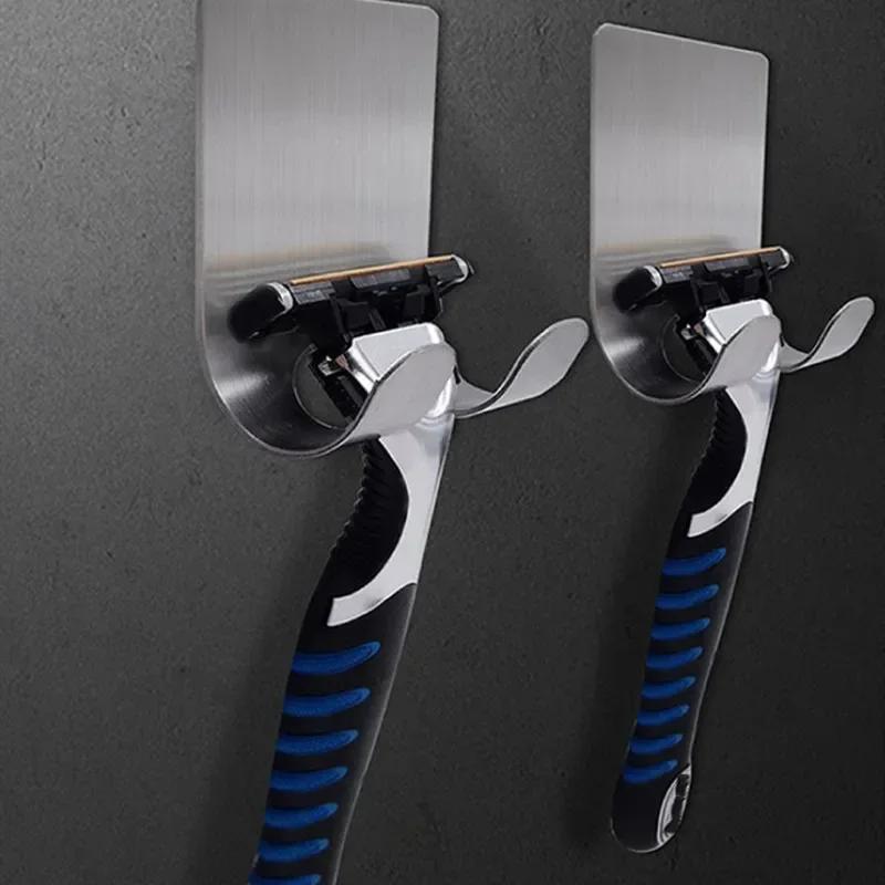 Supporto per Rasoio Porta Rasoio da Parete Porta Lame Rasoio Doccia Bagno Supporto Rasoio Uomo Gancio Appendiabiti da Bagno Mensola per Rasatura