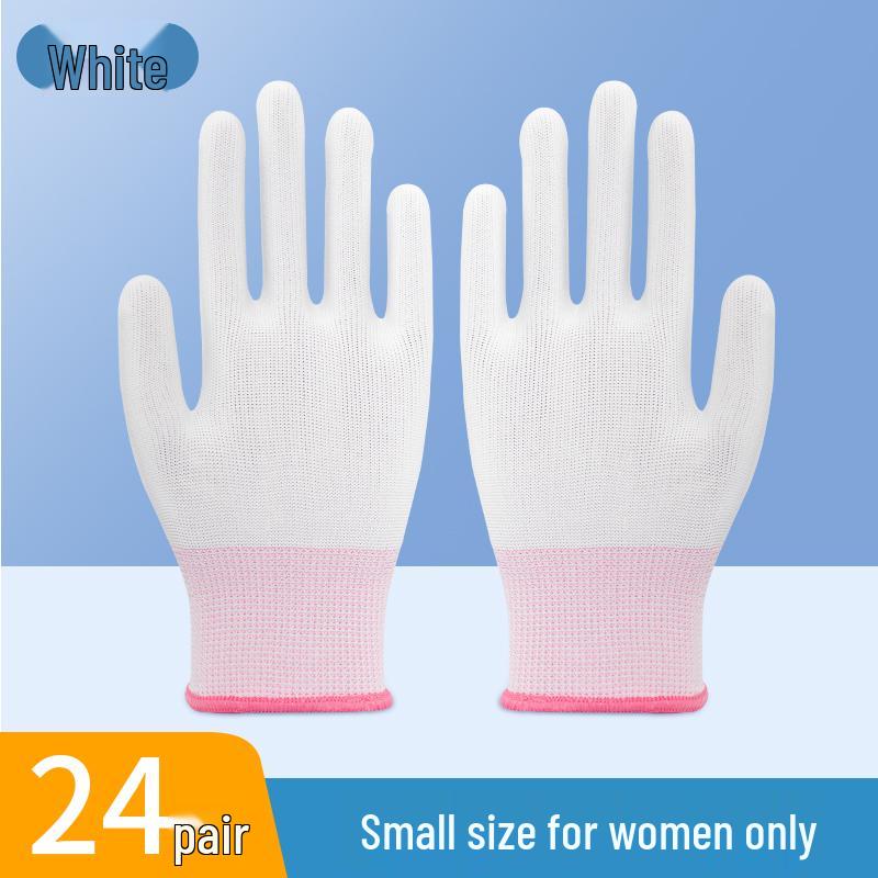 Damen Kleine Nylon Arbeitshandschuhe - Dünn, Langlebig, Rutschfest, Abriebfest für Arbeitsschutz