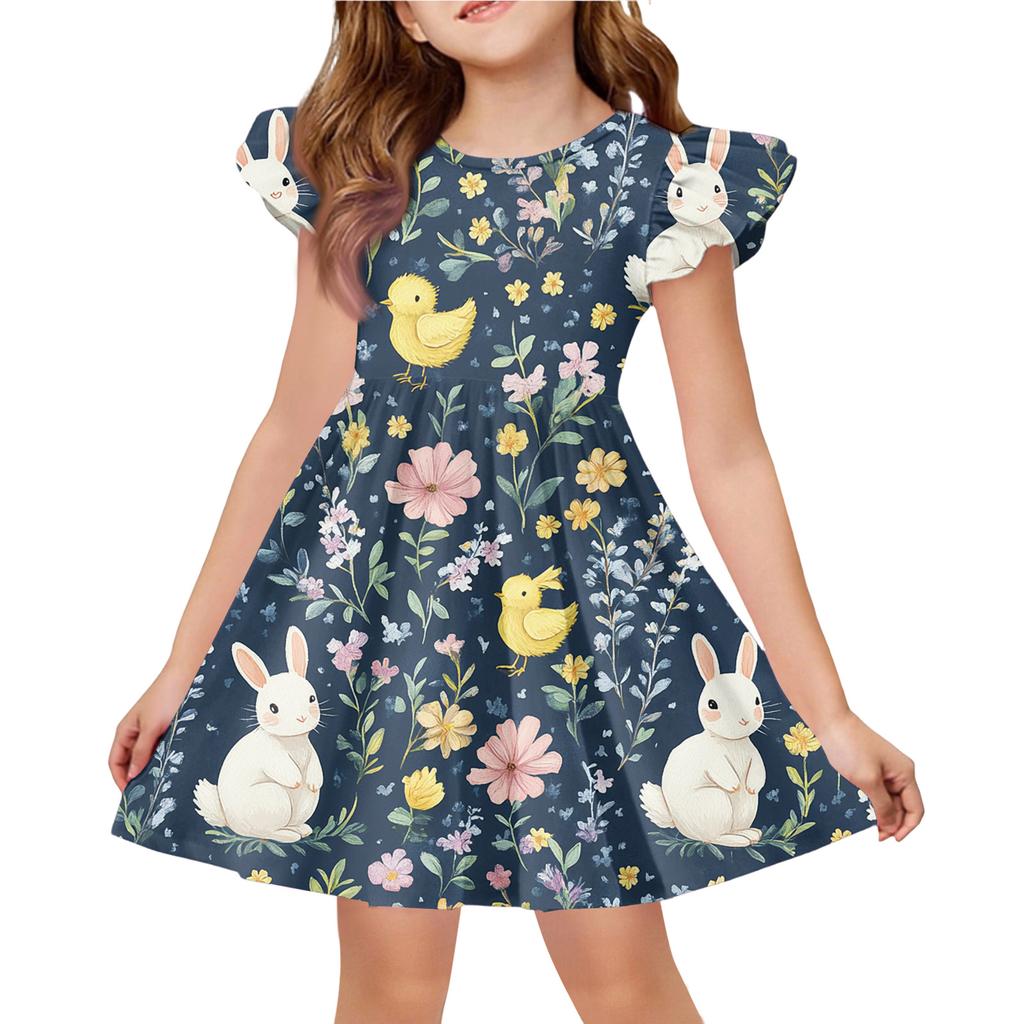 Children's Fashion Casual Flying Sleeve Dress