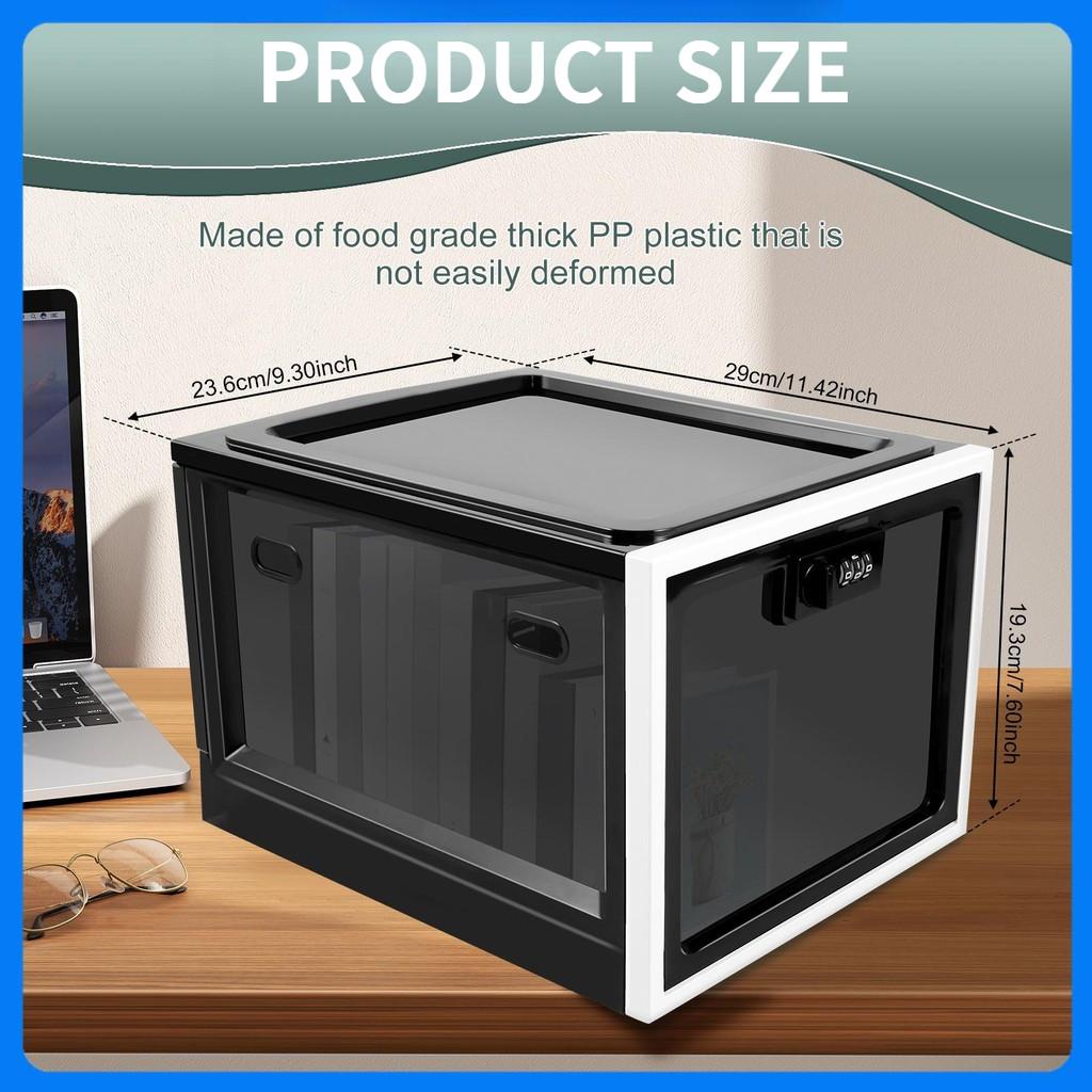 Uzamykatelný úložný box 3,6 galonu Velká kapacita Uzamykatelná úložná nádoba Přenosný uzamykatelný box s kombinačním zámkem