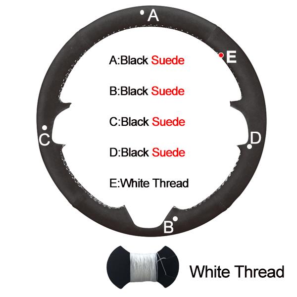Hand Sewing Car Steering Wheel Cover Suede Cow Leather For Mercedes-Benz A-Class W177 C-Class W205 E-Class W213 S-Class W222 GLC