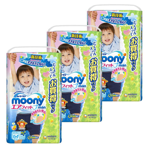 

[Pants Big Size] Moonyman Boys Air Fit (12~17kg) 138 pieces (46 pieces x 3) Case item